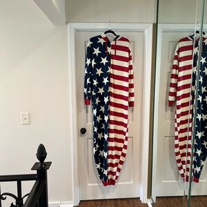 Under Disguise American Flag Onesie - Red, White, Blue